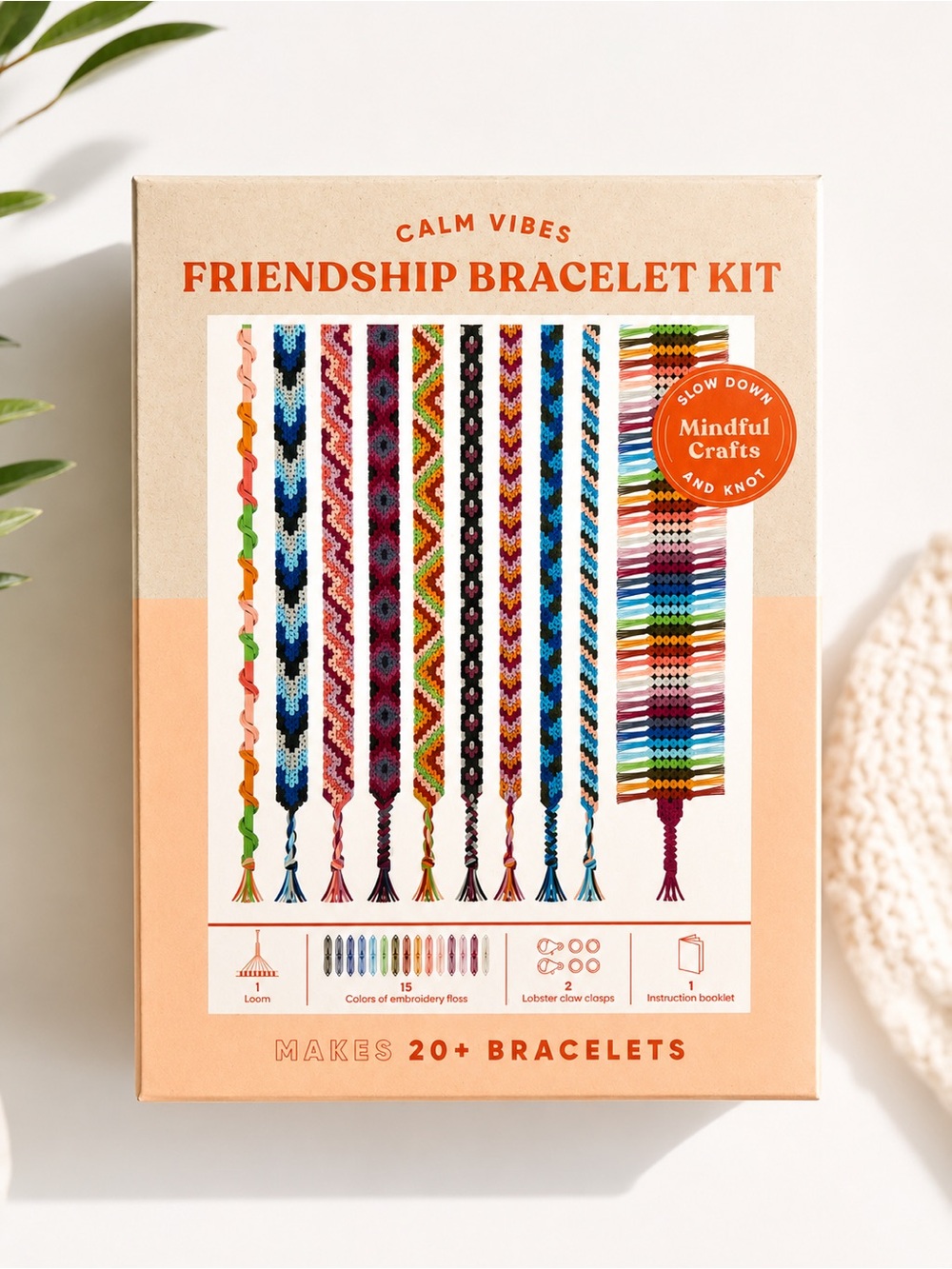 Friendship Bracelet Kit - Multicolor Calm Vibes